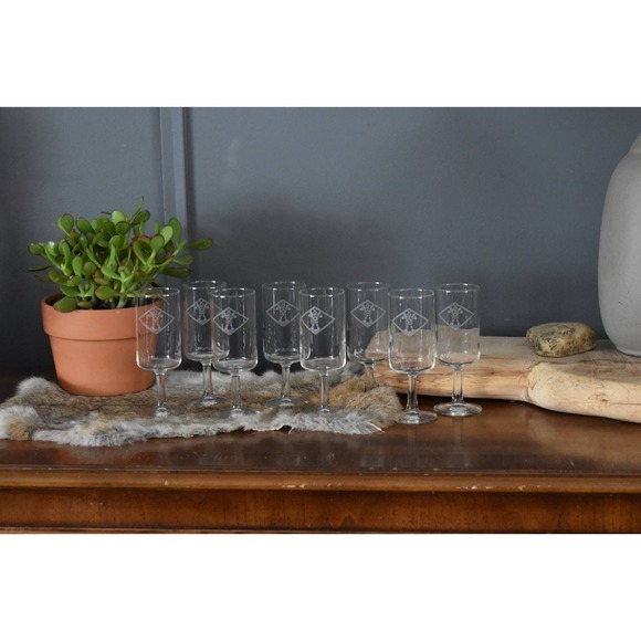 8 vintage wine glasses Robot Tech Mechanic champagne flute robotic tech gift - Picture 5 of 6